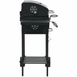 VidaXL Gril De Barbecue Au Charbon De Bois Et étagère Inférieure Noir - Noir -France Barbecue Soldes Boutique 10998404 3