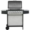 VidaXL Barbecue Au Gaz Avec 6 Zones De Cuisson Inox Argenté - Argent -France Barbecue Soldes Boutique 11121890 1