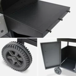 ALICE'S GARDEN Barbecue Gaz - Athos - Barbecue 4 Brûleurs Dont 1 Feu Latéral Noir. Grilles En Fonte - Noir -France Barbecue Soldes Boutique 11485457 3