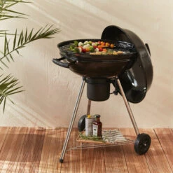 ALICE'S GARDEN Barbecue Charbon De Bois Ø57cm - Georges - Noir émaillé, Barbecue Avec Aérateurs, émaillé, Fumoir, Récupérateur De Cendres - Noir -France Barbecue Soldes Boutique 11485465 3