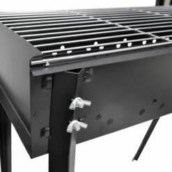 VidaXL Support De Barbecue Au Charbon De Bois Carré 75x28 Cm - Noir -France Barbecue Soldes Boutique 1156815 4