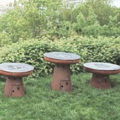 REMUNDI Barbecue Brasero En Acier Nero Hauteur 68 Cm Diamètre 102 Cm Orange - Orange -France Barbecue Soldes Boutique 11740145 3