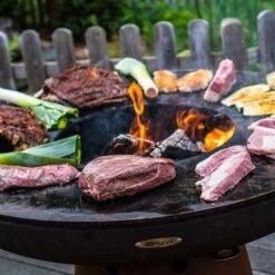 REMUNDI Barbecue Brasero En Acier Nero Hauteur 68 Cm Diamètre 102 Cm Orange - Orange -France Barbecue Soldes Boutique 11740145 4