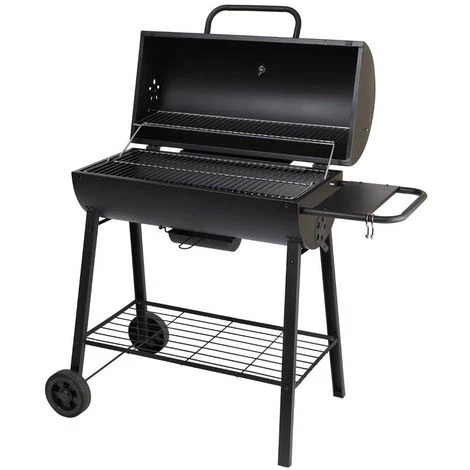 Secret De Gourmet - Grand Barbecue à Charbon Neka Avec Couvercle - Noir 4 Secret De Gourmet - Grand Barbecue à Charbon Neka Avec Couvercle - Noir – Image 2