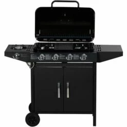 HABITAT & JARDIN Barbecue Gaz "Festa 5" - 5 Brûleurs Dont 1 Latéral - 12.9 Kw- Noir -France Barbecue Soldes Boutique 12253705 4
