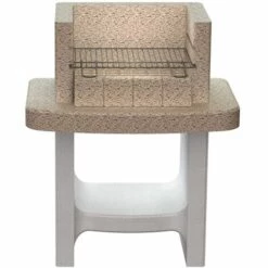 VidaXL Support De Barbecue Au Charbon Béton Avec étagère - Beige -France Barbecue Soldes Boutique 12347326 3