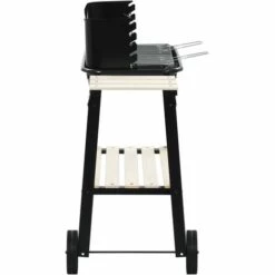 VidaXL Barbecue Au Charbon De Bois Avec Roulettes - Noir 9 VidaXL Barbecue Au Charbon De Bois Avec Roulettes - Noir -France Barbecue Soldes Boutique 12438552 3