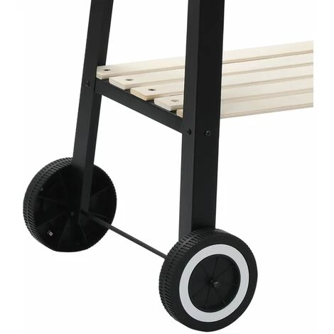 VidaXL Barbecue Au Charbon De Bois Avec Roulettes - Noir 6 VidaXL Barbecue Au Charbon De Bois Avec Roulettes - Noir – Image 4