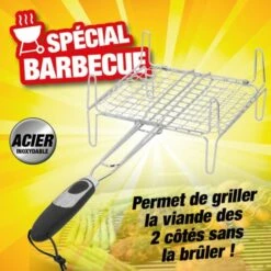 OUTIROR Panier Grill Pour BBQ. Dimensions : 57x23x13cm