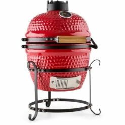 Klarstein Princesize Kamado-Grill Barbecue En Céramique Grille De Barbecue En Acier Inoxydable Barbecue Fumoir BBQ Rouge