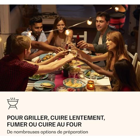 Klarstein Princesize Kamado-Grill Barbecue En Céramique Grille De Barbecue En Acier Inoxydable Barbecue Fumoir BBQ Rouge 4 Klarstein Princesize Kamado-Grill Barbecue En Céramique Grille De Barbecue En Acier Inoxydable Barbecue Fumoir BBQ Rouge – Image 2