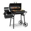 Klarstein Beef Brisket Barbecue Fumoir Thermomètre Roues - Noir -France Barbecue Soldes Boutique 12991786 1