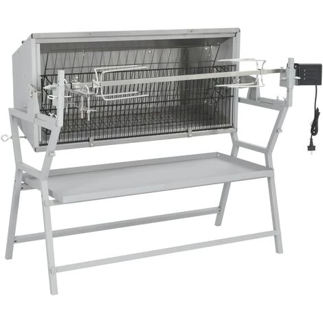 VidaXL Broche à Rôtir De Barbecue Fer Et Acier Inoxydable 6 VidaXL Broche à Rôtir De Barbecue Fer Et Acier Inoxydable – Image 4