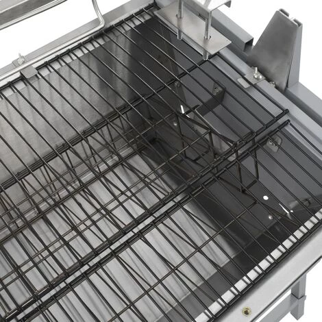 VidaXL Broche à Rôtir De Barbecue Fer Et Acier Inoxydable 7 VidaXL Broche à Rôtir De Barbecue Fer Et Acier Inoxydable – Image 5