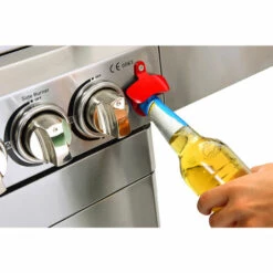 Barbecue à Gaz INOX 4 BRÛLEURS + 1 KIT RÔTISSOIRE (1 BRÛLEUR Infrarouge & TOURNEBROCHE)+ 1 Réchaud Et Thermomètre, 22KW,Grille/Plancha Inclus + Kit Flexibile + Housse - DÖNER GREADEN - Inox -France Barbecue Soldes Boutique 14068129 5