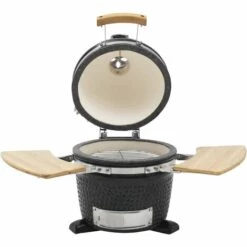 VidaXL Kamado Barbecue Au Charbon De Bois En Céramique 44 Cm - Noir -France Barbecue Soldes Boutique 1424359 2