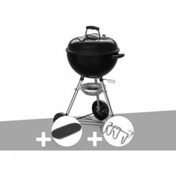 Barbecue à Charbon Weber Original Kettle E-4710 47 Cm + Plancha + Support Accessoires
