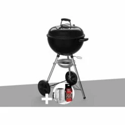 Barbecue à Charbon Weber Original Kettle E-4710 47 Cm + Kit Cheminée