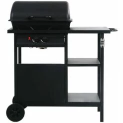 VidaXL Barbecue à Gaz Avec Table Latérale à 3 Niveaux Noir - Noir -France Barbecue Soldes Boutique 17377645 3