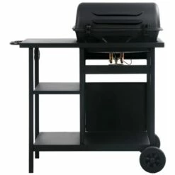 VidaXL Barbecue à Gaz Avec Table Latérale à 3 Niveaux Noir - Noir -France Barbecue Soldes Boutique 17377645 4