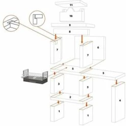 NO-NAME Barbecue Pierre Et Brique Avec Plan De Travail Sintra - Revêtement Pierre Beige - Sable -France Barbecue Soldes Boutique 17460283 3