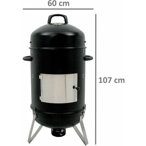 BBQ-Toro Fumoir "Hickory" Ø 46 Cm | Gril De Charbon De Bois Avec Couvercle | Barbecue Smoker 6 BBQ-Toro Fumoir "Hickory" Ø 46 Cm | Gril De Charbon De Bois Avec Couvercle | Barbecue Smoker – Image 4