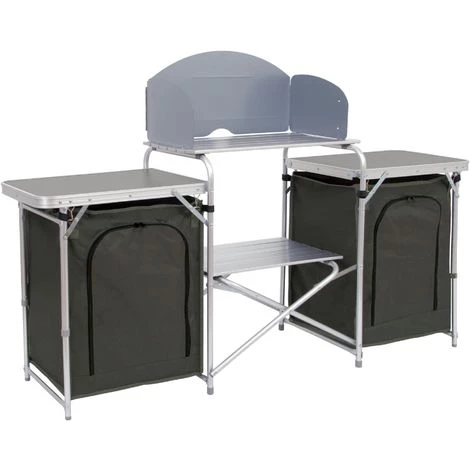 CampFeuer Armoire De Camping En Aluminium | Cuisine De Camping Avec Beaucoup D'espace De Rangement 4 CampFeuer Armoire De Camping En Aluminium | Cuisine De Camping Avec Beaucoup D'espace De Rangement – Image 2
