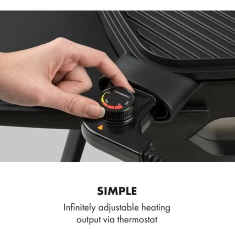 Klarstein Gatsby Grill électrique 2000W 4 Pieds Acier Inox -noir 7 Klarstein Gatsby Grill électrique 2000W 4 Pieds Acier Inox -noir – Image 5