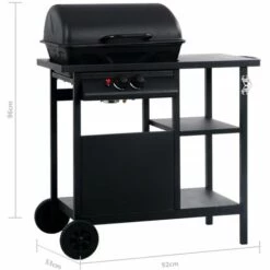 ASUPERMALL Barbecue A Gaz Avec Table Laterale A 3 Niveaux Noir -France Barbecue Soldes Boutique 18407597 3