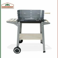 Deuba Barbecue Mobile Avec Grille Réglable Avec Roues Et Poignée 83 X 44 X 87 Cm Métal Et Bois BBQ, Grillades Cuisson -France Barbecue Soldes Boutique 18476653 4