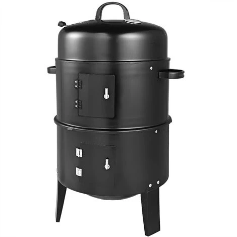 Deuba | Barbecue Fumoir Smoker • Fonctions 3 En 1 • Grill Barbecue Fumoir Rond • Thermomètre Inclus • 84x40 Cm | BBQ Grillades 4 Deuba | Barbecue Fumoir Smoker • Fonctions 3 En 1 • Grill Barbecue Fumoir Rond • Thermomètre Inclus • 84x40 Cm | BBQ Grillades – Image 2