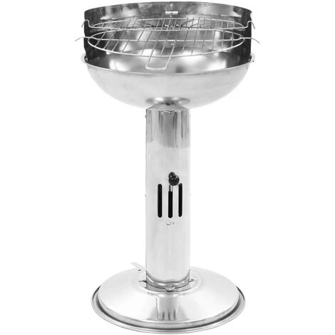 VidaXL Barbecue Au Charbon Sur Support Acier Inoxydable - Argent 4 VidaXL Barbecue Au Charbon Sur Support Acier Inoxydable - Argent â Image 2