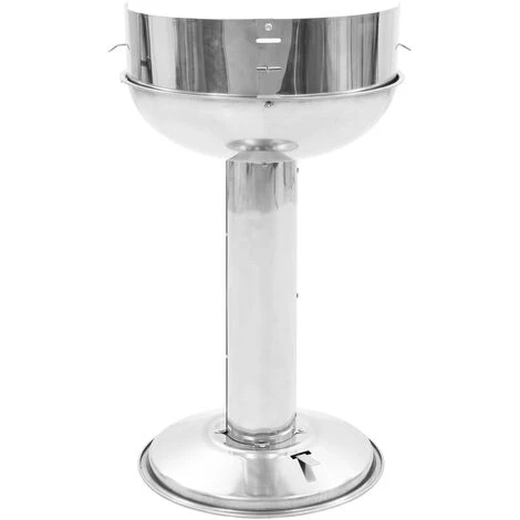 VidaXL Barbecue Au Charbon Sur Support Acier Inoxydable - Argent 6 VidaXL Barbecue Au Charbon Sur Support Acier Inoxydable - Argent â Image 4