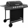 VidaXL Barbecue Gril à Gaz Avec 6 Brûleurs Noir - Noir 1 VidaXL Barbecue Gril à Gaz Avec 6 Brûleurs Noir - Noir -France Barbecue Soldes Boutique 18800634 1