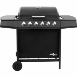 VidaXL Barbecue Gril à Gaz Avec 6 Brûleurs Noir - Noir -France Barbecue Soldes Boutique 18800634 3