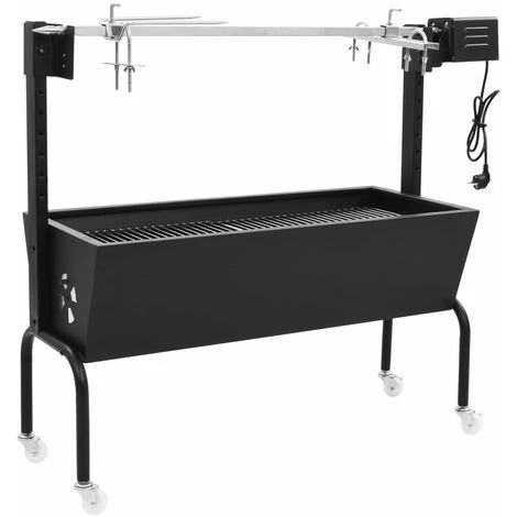 VidaXL Rôtissoire Pour Barbecue électrique Acier Inoxydable - Noir 3 VidaXL Rôtissoire Pour Barbecue électrique Acier Inoxydable - Noir