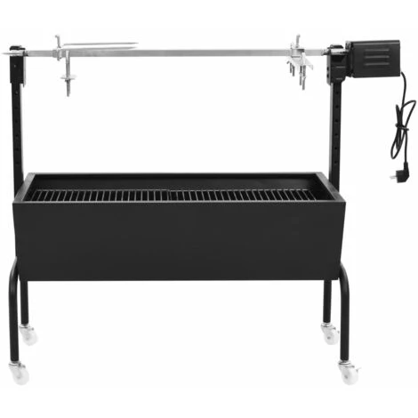 VidaXL Rôtissoire Pour Barbecue électrique Acier Inoxydable - Noir 4 VidaXL Rôtissoire Pour Barbecue électrique Acier Inoxydable - Noir – Image 2