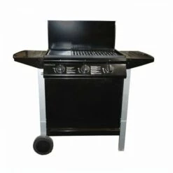GRILL GARDEN ANDALOUCIA Barbecue A Gaz 3 Brûleurs Sur Chariot - Fonte émaillée