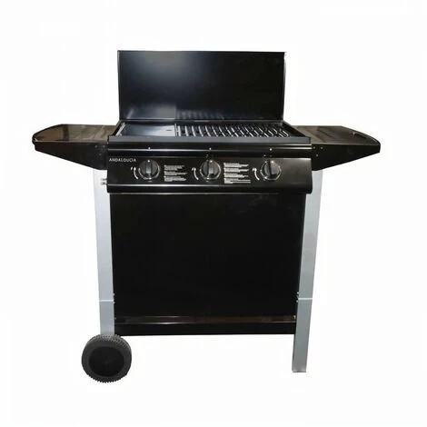 GRILL GARDEN ANDALOUCIA Barbecue A Gaz 3 Brûleurs Sur Chariot - Fonte émaillée 3 GRILL GARDEN ANDALOUCIA Barbecue A Gaz 3 Brûleurs Sur Chariot - Fonte émaillée