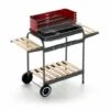 CAESAROO Barbecue Charbon De Bois Avec Structure En Acier Et Coupe-vent | Acier -France Barbecue Soldes Boutique 19404403 1