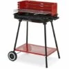 CAESAROO Barbecue Charbon De Bois Avec Coupe-vent Et Roues | Acier -France Barbecue Soldes Boutique 19404405 1