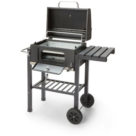 CAESAROO Barbecue Charbon De Bois Zack En Acier Noir Avec Four | Noir 4 CAESAROO Barbecue Charbon De Bois Zack En Acier Noir Avec Four | Noir – Image 2