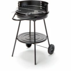 CAESAROO Barbecue Charbon De Bois Cleverly 68x51x81 Cm Avec Structure En Acier | Noir