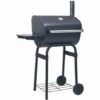 VidaXL Gril Barbecue Au Charbon Avec étagère Inférieure Noir - Noir -France Barbecue Soldes Boutique 19518985 1