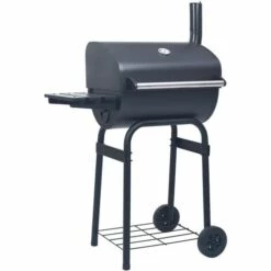 VidaXL Gril Barbecue Au Charbon Avec étagère Inférieure Noir - Noir
