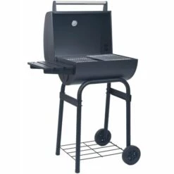 VidaXL Gril Barbecue Au Charbon Avec étagère Inférieure Noir - Noir -France Barbecue Soldes Boutique 19518985 5