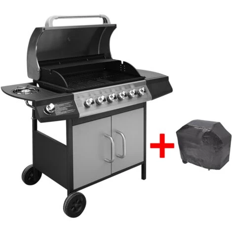 YOUTHUP Barbecue à Gaz Barbecue Extérieur Outils De Cuisine D'extérieur6 + 1 Zone De Cuisson Noir Et Argenté - Noir 3 YOUTHUP Barbecue à Gaz Barbecue Extérieur Outils De Cuisine D'extérieur6 + 1 Zone De Cuisson Noir Et Argenté - Noir