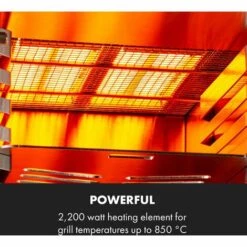 Klarstein Hannibal Barbecue Intérieur Haute Température 2200W 850°C Inox Noir -France Barbecue Soldes Boutique 20285403 4