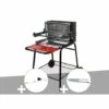 Barbecue Vertical Raymond Somagic + Kit Tournebroche + Pince Inox - Noir