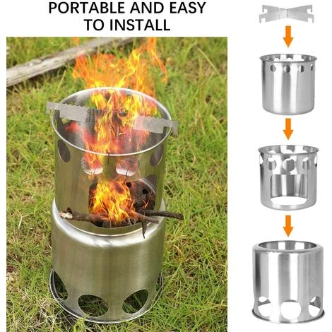 QDRECLOD Kit De Casseroles Camping Avec Le Réchaud De Camping, Casseroles Et Poëles, Pliable En Acier Inoxydable Cuillère/Fourchette/Couteau,Kit De Cuisine De Camping Pour 1-2 Personnes En Voyage Randonnée BBQ - Gris 6 QDRECLOD Kit De Casseroles Camping Avec Le Réchaud De Camping, Casseroles Et Poëles, Pliable En Acier Inoxydable Cuillère/Fourchette/Couteau,Kit De Cuisine De Camping Pour 1-2 Personnes En Voyage Randonnée BBQ - Gris – Image 4